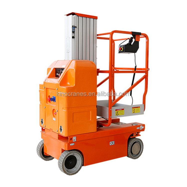 CE ISO 150kg 125kg 200kg Load Capacity Aluminium Hydraulic Mast One Man Lift Ladder Platform Table For Window Cleaning