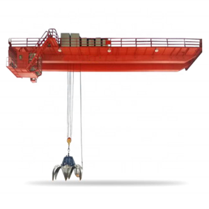 KINO Crane 25 Ton Industrial Electric Hydraulic Grab Overhead Crane Bridge Crane for Biomass Scrap Handling