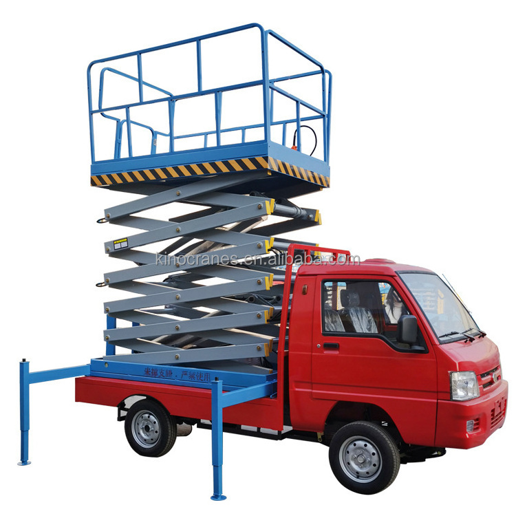 4m 6m 10m 12m 14m 16m Truck Mounted Lift Platform Scissor Hydraulic Lift Table High Rise Working Platform