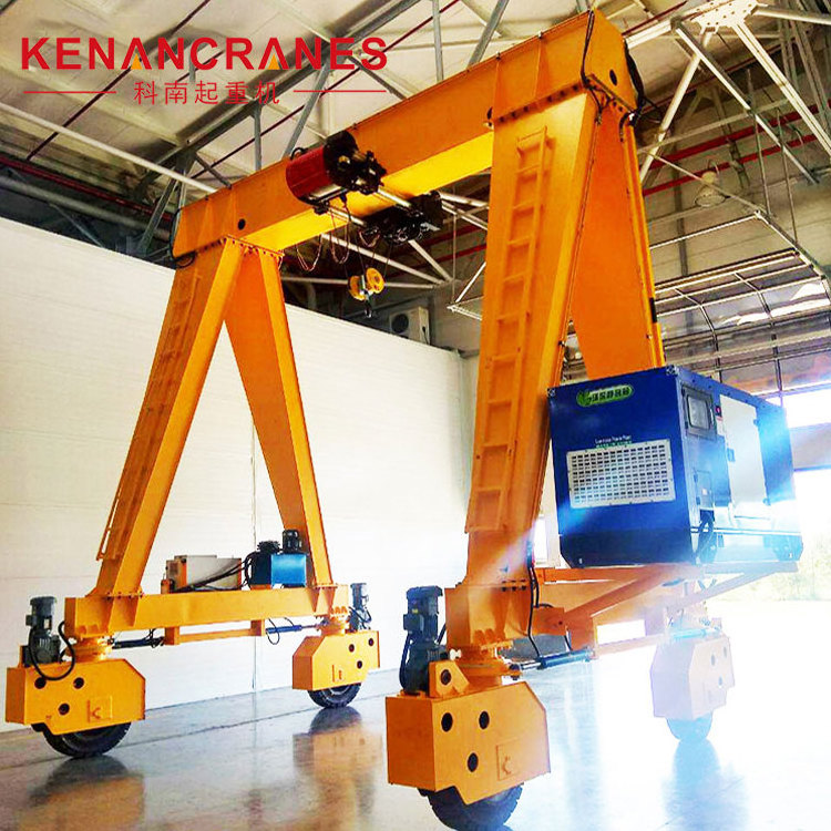 Single Girder Electric Rubber Tire 5 Ton 10 Ton 15 Ton 20 Tonne Mobile Gantry Crane