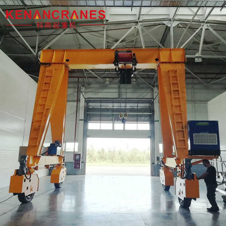 Single Girder Electric Rubber Tire 5 Ton 10 Ton 15 Ton 20 Tonne Mobile Gantry Crane