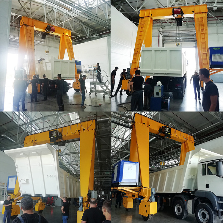 Single Girder Electric Rubber Tire 5 Ton 10 Ton 15 Ton 20 Tonne Mobile Gantry Crane