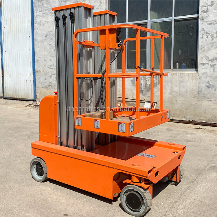 CE ISO 150kg 125kg 200kg Load Capacity Aluminium Hydraulic Mast One Man Lift Ladder Platform Table For Window Cleaning