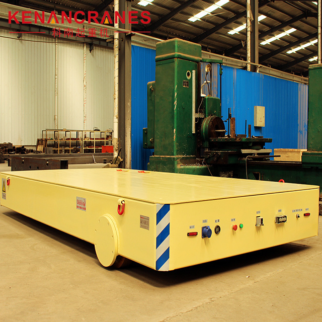 Workshop Steerable Motorized 10Ton Transfer Trolley Cart On Rail