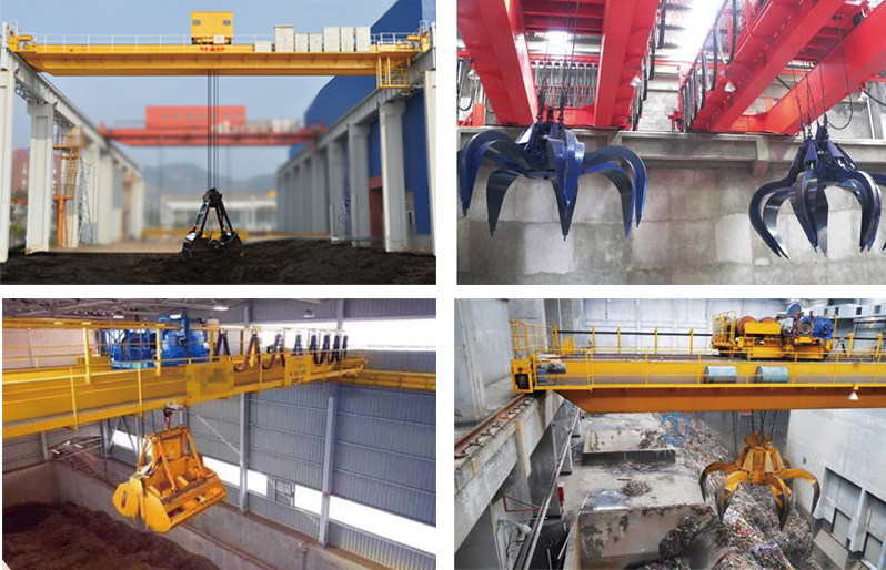 Hydraulic Orange Peel Grab Bucket For Overhead Crane And Gantry Crane