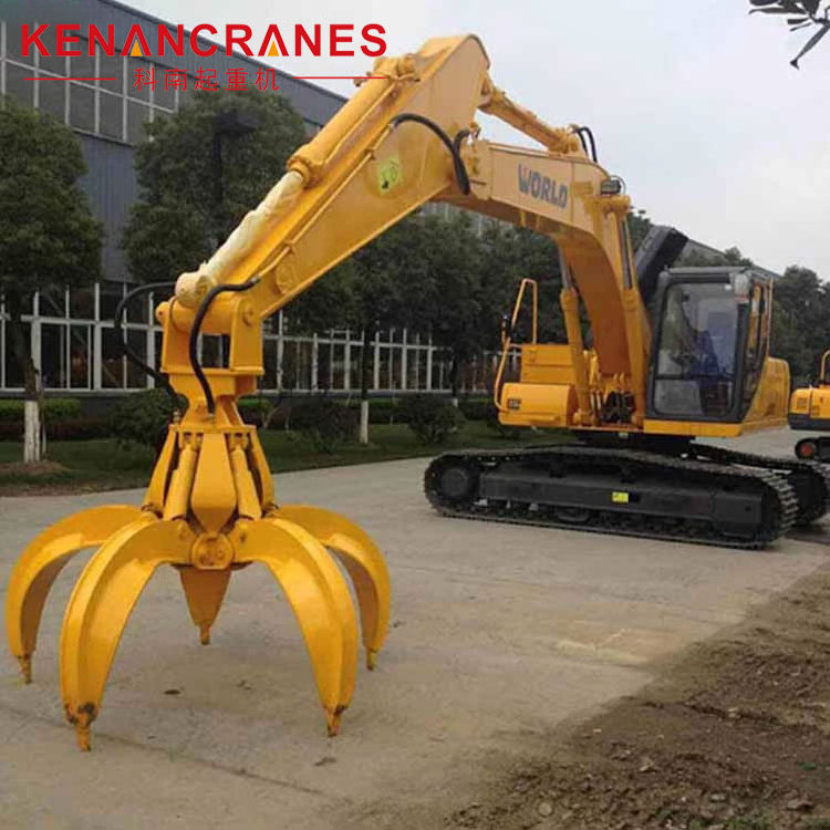 Electric Rotating Hydraulic Grab Bucket Excavator Rotator Orange Peel Grapple For Steel Scrap Metal