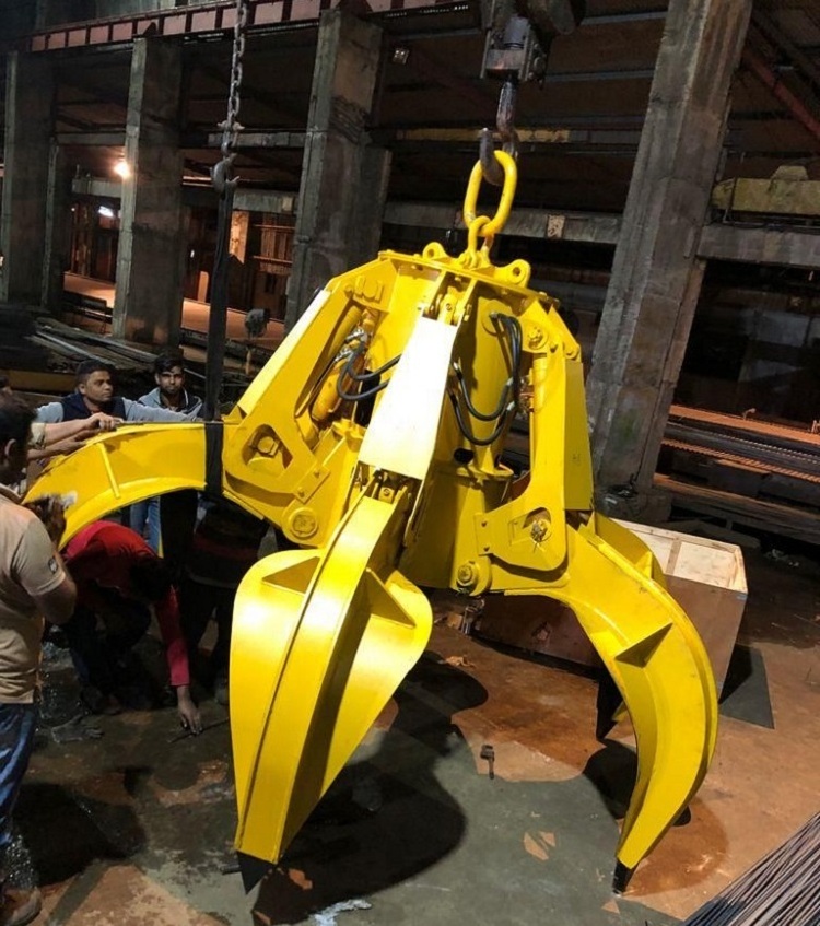 KINO Crane 25 Ton Industrial Electric Hydraulic Grab Overhead Crane Bridge Crane for Biomass Scrap Handling