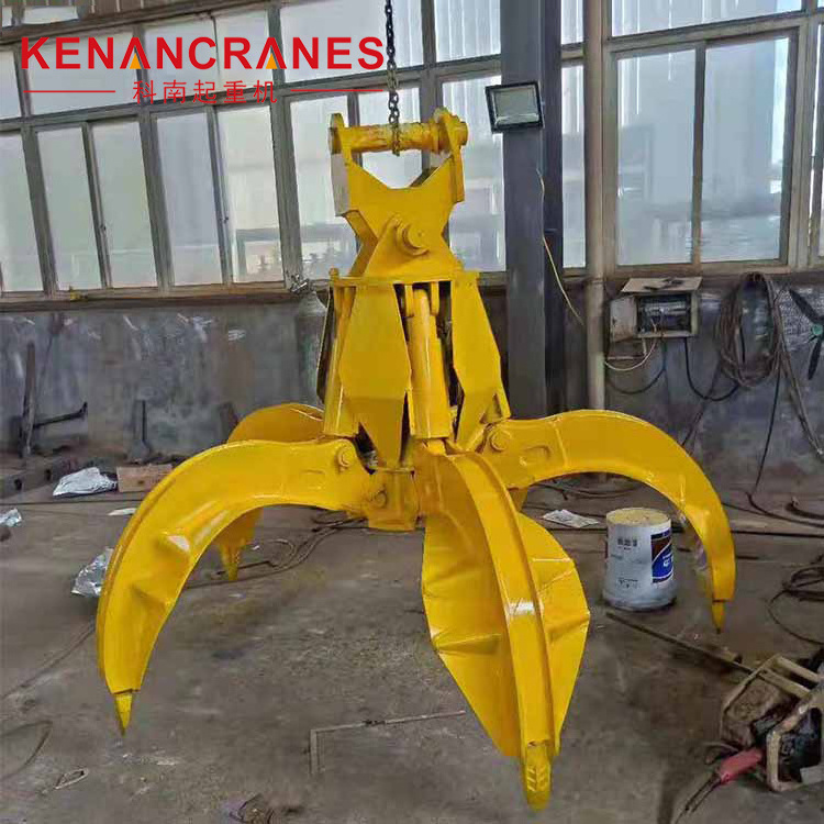 Electric Rotating Hydraulic Grab Bucket Excavator Rotator Orange Peel Grapple For Steel Scrap Metal