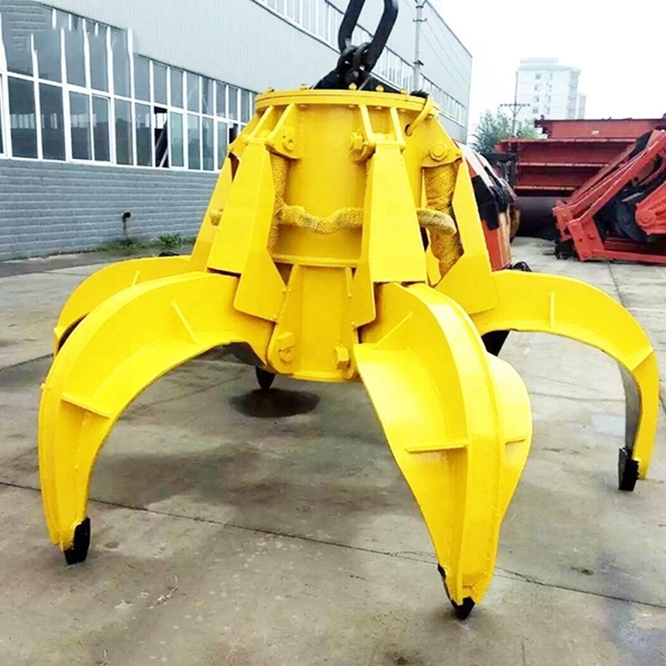 Hydraulic Orange Peel Grab Bucket For Overhead Crane And Gantry Crane