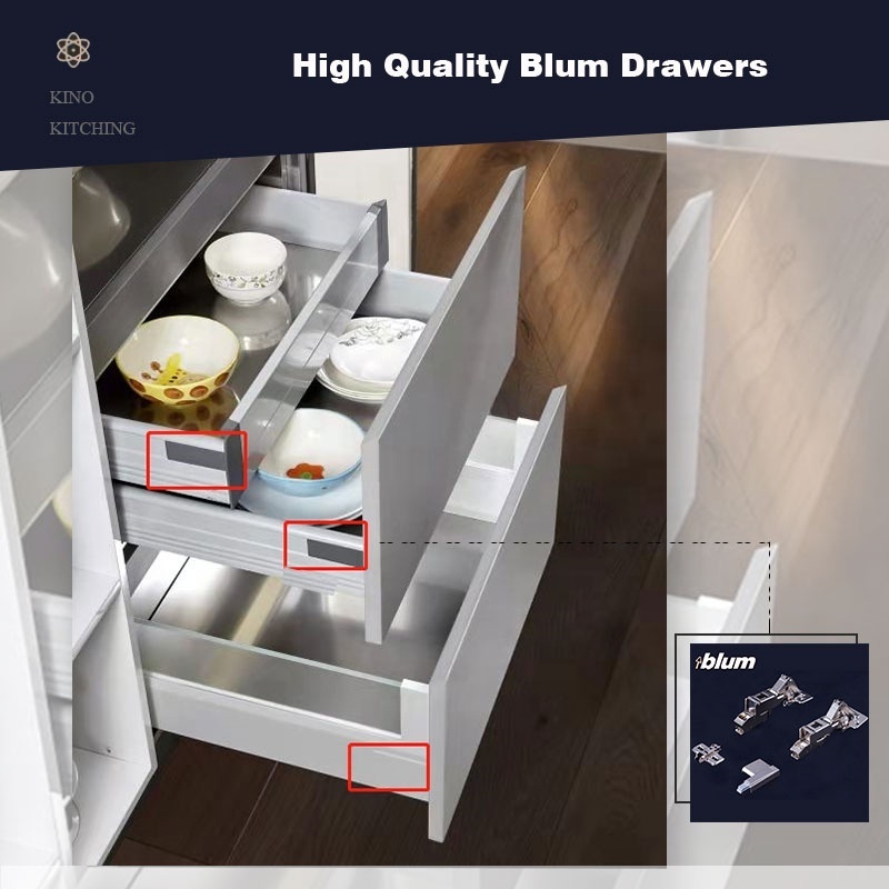 Luxury modular High End Stainless Steel kitchen accessories cabinets kitchen unit cupboard