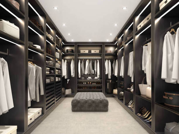 Light luxury metal gold wardrobe armoire dressing extravagant walk-in closet cupboards for bedroom wardrobe