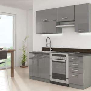 Small Modular Kitchen Cabinet Gray Wall Cabinets 1 Set Stainless Steel,stainless Steel Customized Color Industrial Recommended