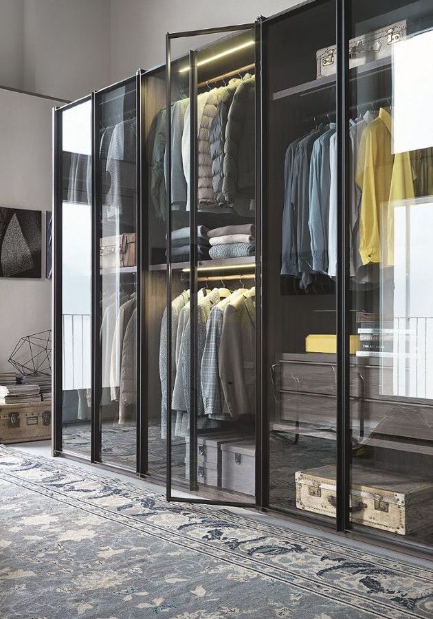 Modern metal 3 door wardrobe walk-in closet cupboards for bedroom wardrobe with tv cabinet