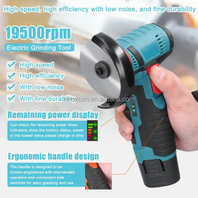 Cordless  lithium power tool 12V/16.8V/24V rechargeable cutting machine small one hand polishing grind mini angle grinder