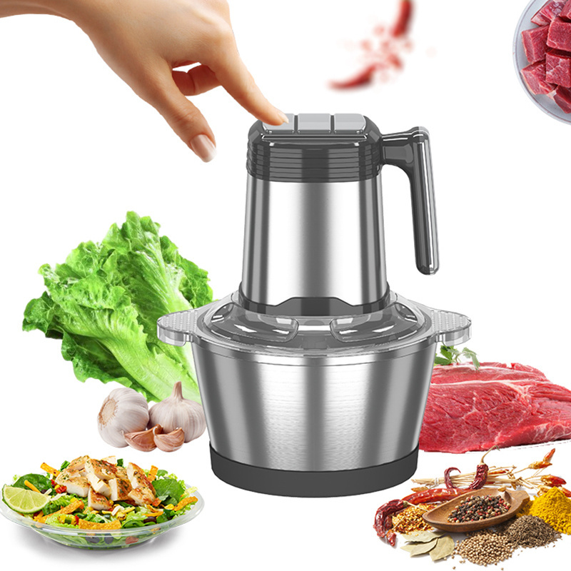 Meat Mincer With Handle stainless Steel Electric Chopper Automatic Mincing Machine Quiet Food Processor Electric Meat Grinder