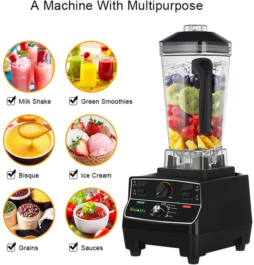 Hot Sell Food Blender Industrial Multi Function Processor 2200 Watt Mixeur Pro German Commercial Crushing Ice Crusher Blender