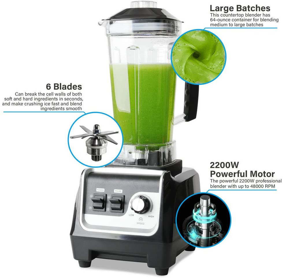 2021 New Design Automatic Blender 2L large capacity portable juicer for home sujata mixer juicer grinder