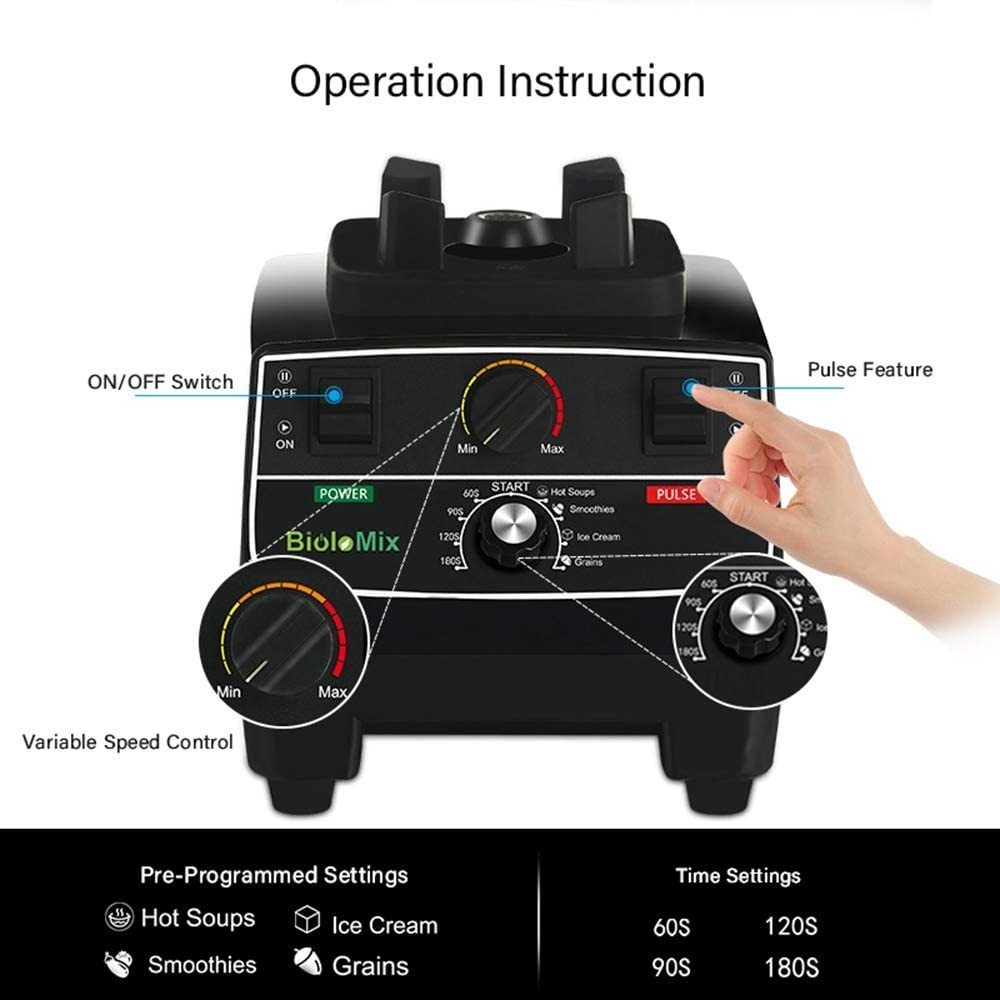 Hot Sell Food Blender Industrial Multi Function Processor 2200 Watt Mixeur Pro German Commercial Crushing Ice Crusher Blender