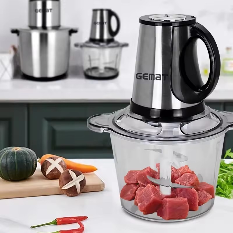 Hot Sell  Factory Wholesale Price Kitchen Food Processor Meat Mincer Chopper Stainless Steel 2l 3l Electric Meat Grinder