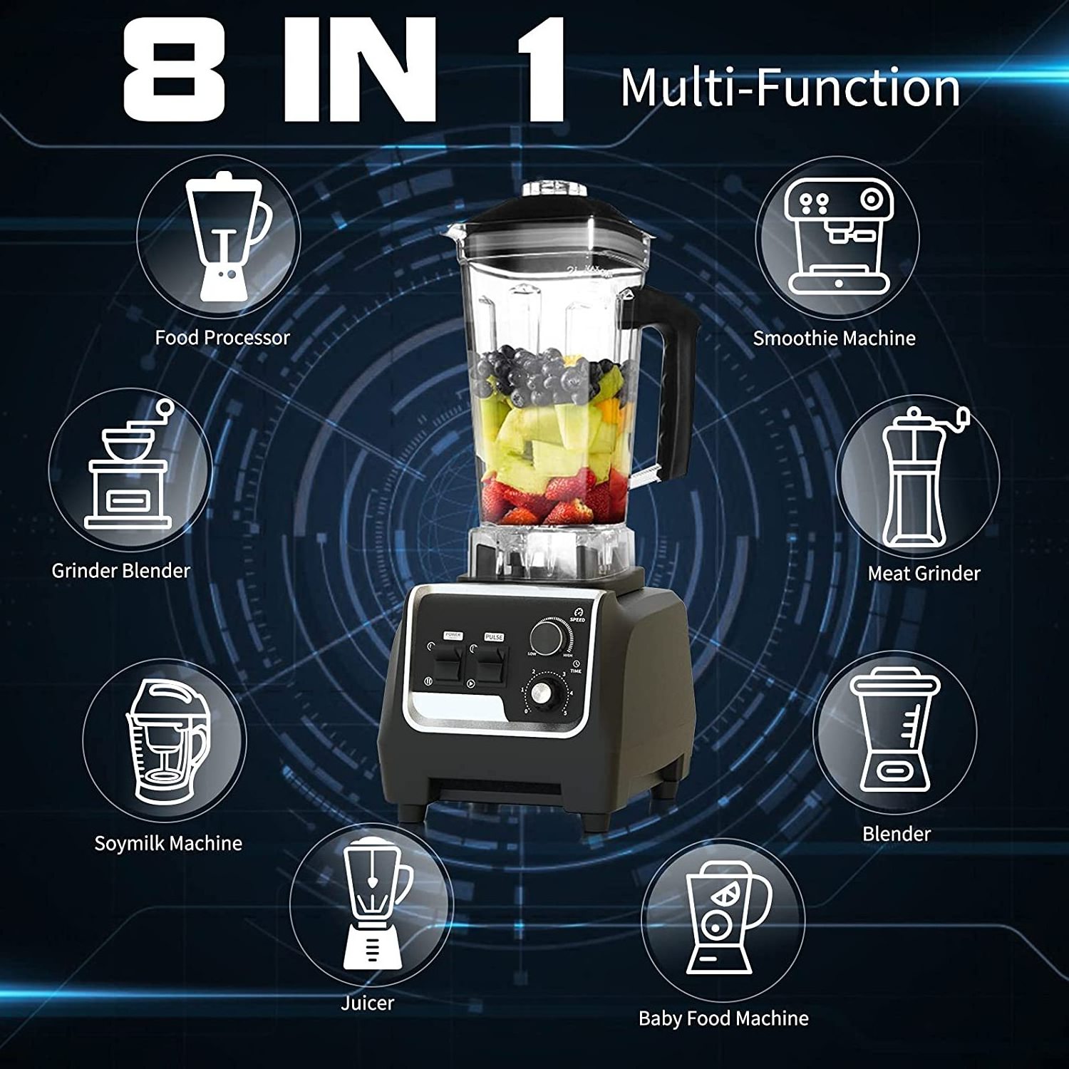 mixer electric smoothie commercial magic kitchen crest manual japan meat grinder blender food processor 3 in 1 blender