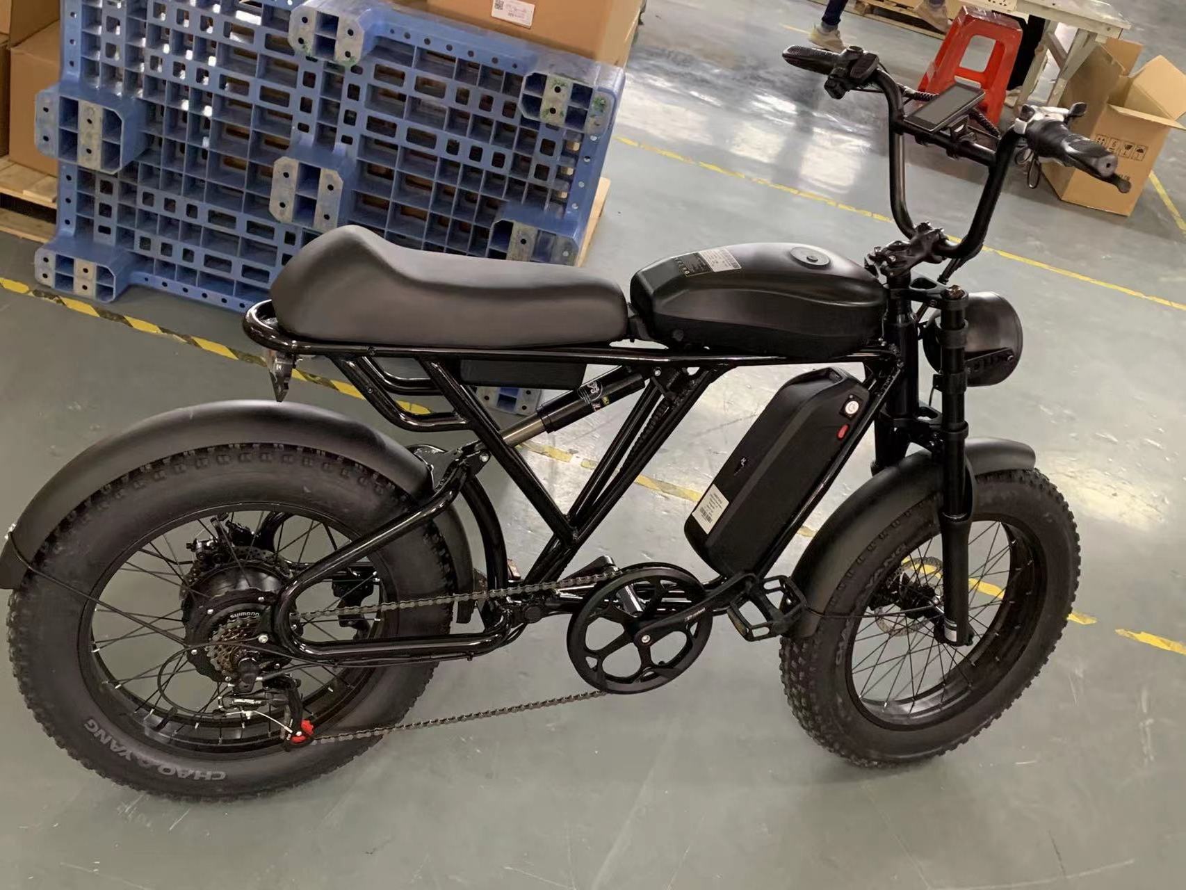 Enduro Ebike in stock EU warehouse 20 inch adults bicycle 48V 12Ah 24Ah 7-SP beach cruiser electric fat tire bike