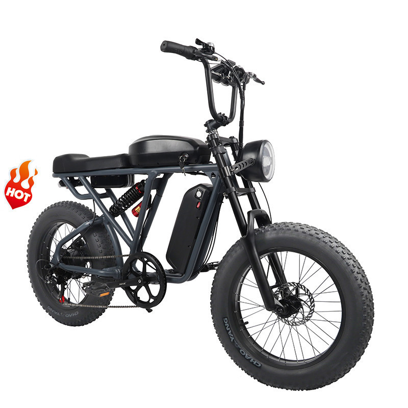 Enduro Ebike in stock EU warehouse 20 inch adults bicycle 48V 12Ah 24Ah 7-SP beach cruiser electric fat tire bike