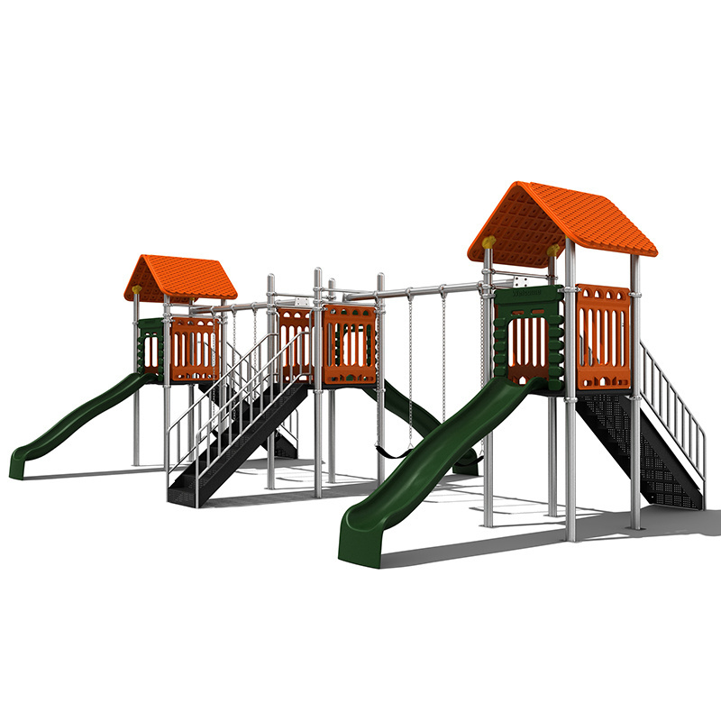 KINPLAY Backyard Home Large Kids Play Structure Wholesale Kids Outdoor Playground Equipment Slide and Swing