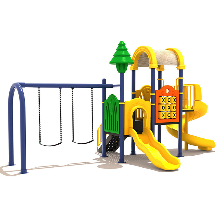 Plastic Kids Slides Playground Outdoor Playground Equipment With Swing