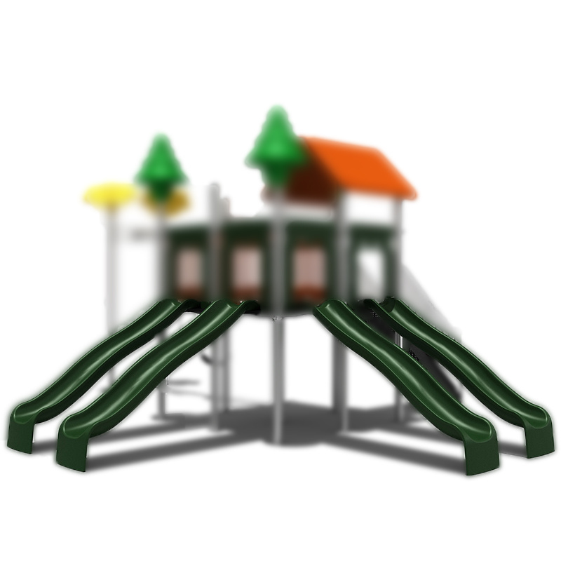 KINPLAY BRAND DIY Backyard Playhouse slides for Kids Playground Plastic Slide Outdoor for Cubby House