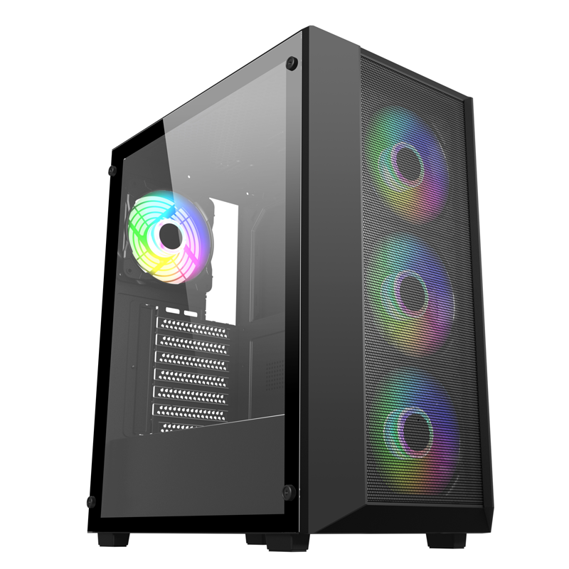 Wholesale Computer Gaming Case Tempered Glass Micro Atx Pc Tower Case Gaming Mesh Panel Case For Pc