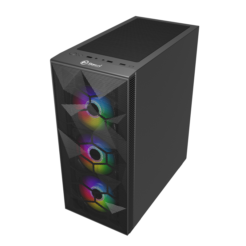 Hot Selling Gaming Computer Case With Power Supply  Tempered Glass Mid Tower Gaming Pc Case