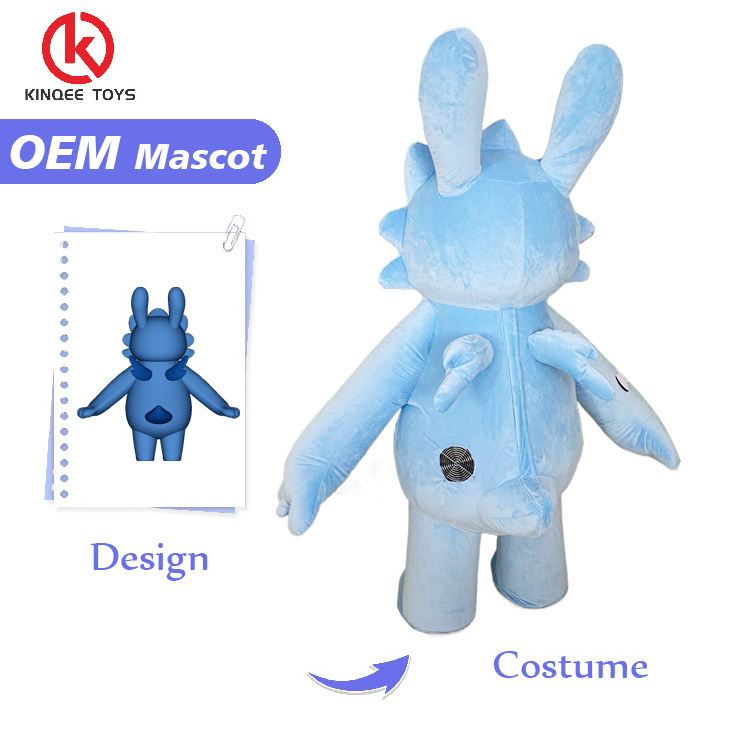 Kinqee Cheap Customized bunny mascot costume cartoon character High quality rabbit mascot costumes for adults