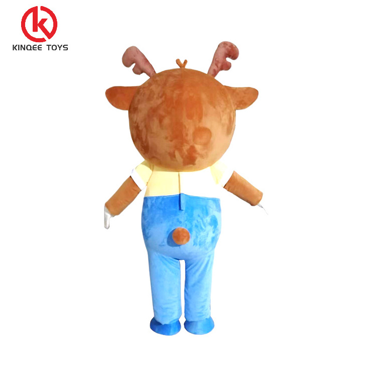 Kinqee Factory cartoon character mascot costumes custom deer mascot costumes High Quality cartoon characters costumes for adults