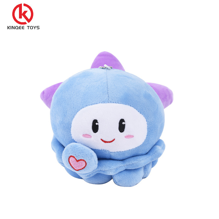 Kinqee custom plush doll 10cm stuffed animals customized keychain plush mascot toy anime cartoon plush toys for claw machine