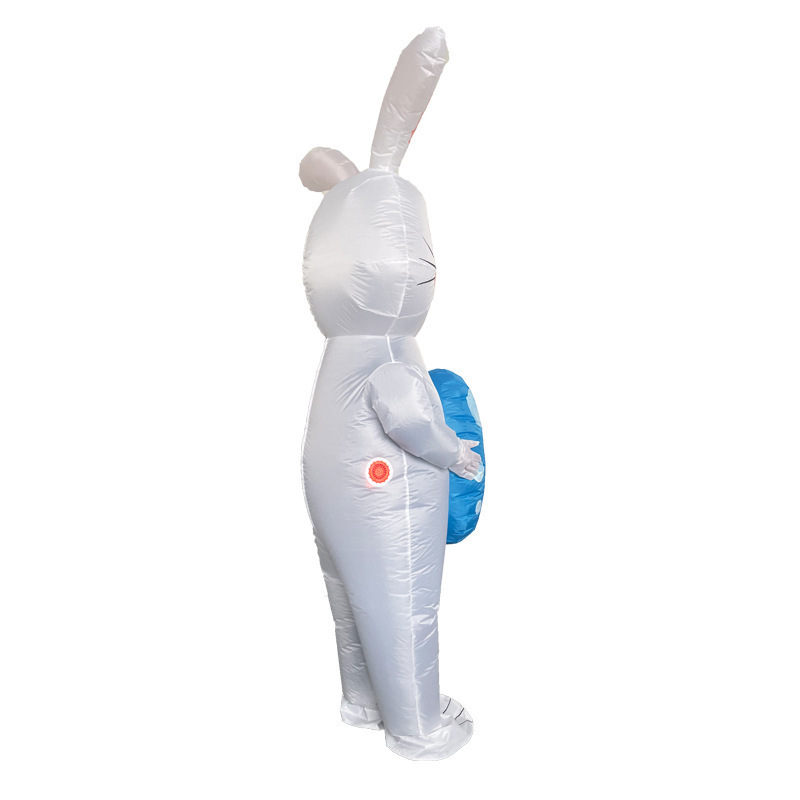 Easter Costume Rabbit Inflatable Suit Cosplay Props Blow Suit Halloween Rave Party Suit Unisex Animal character costume