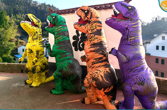 High Quality Halloween Cosplay Party Walking Inflatable Sumo Suit Inflatable Dinosaur Costume For Adult