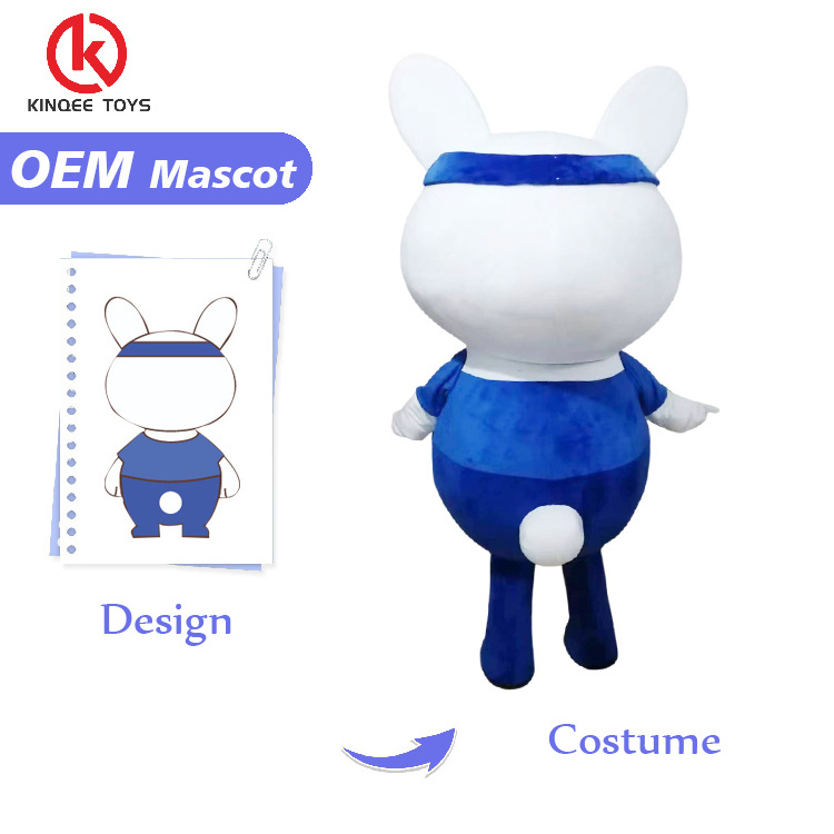 Kinqee High Quality Best Selling Soft Plush Fabric Funny Rabbit Costumes Bug Bunny Costumes Mascot For Adults