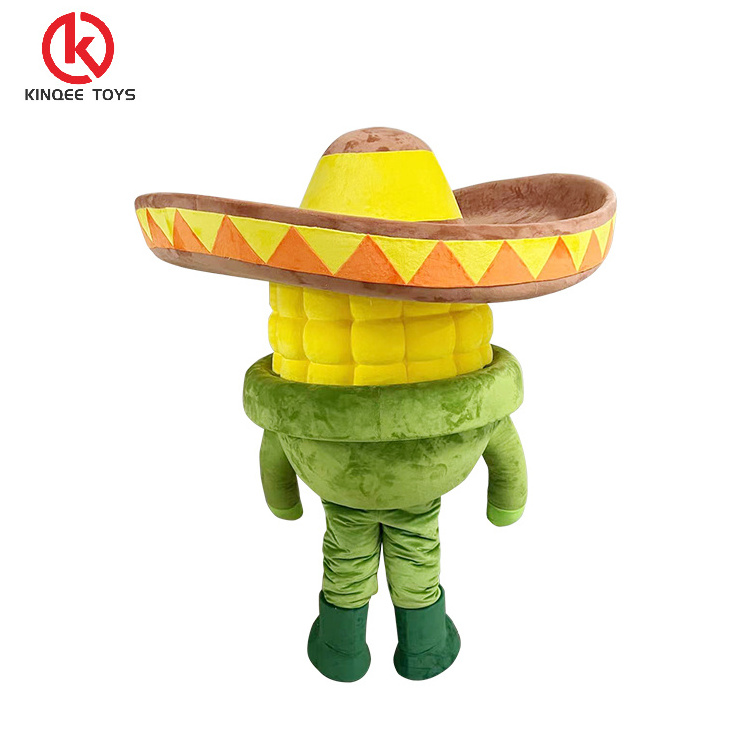 Kinqee Custom Coslpay Animal Corn Costumes  Inflatable Cartoon Character Playground Dress Up Custom Mascot Costume