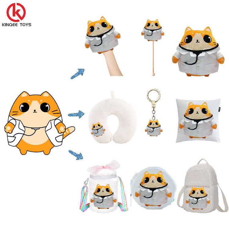 Fashionable Game Plush Figure toy Custom Anime Plushie Dolls With Removable Accessories Custom Plush toy