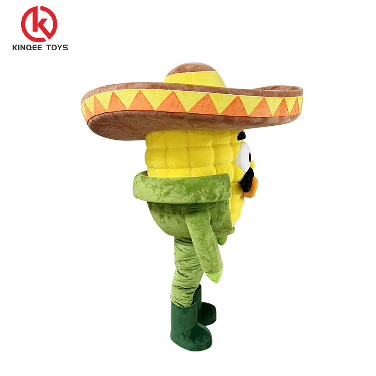 Kinqee Custom Coslpay Animal Corn Costumes  Inflatable Cartoon Character Playground Dress Up Custom Mascot Costume