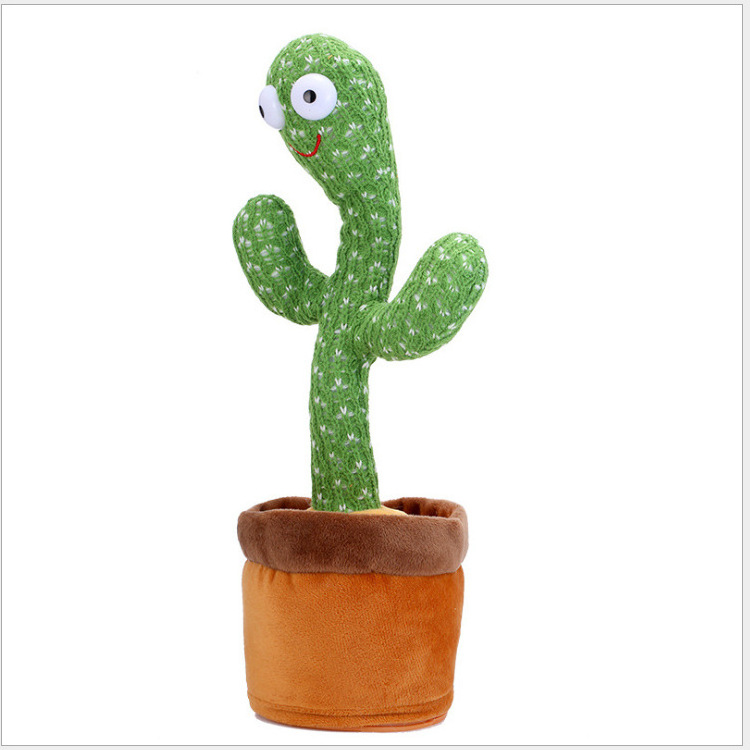 Electric Swing Dancing Cactus Play Music Singing Stuffed Plants China Factory's Best Electronic Plush Toy