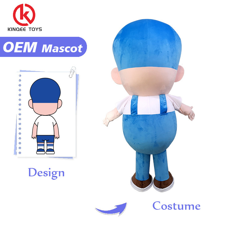 Kinqee Cheap inflatable Chinese figure adult mascot costumes are professionally customized cartoon boy costumes