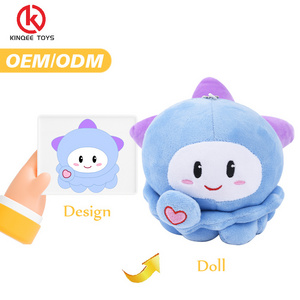 Kinqee custom plush doll 10cm stuffed animals customized keychain plush mascot toy anime cartoon plush toys for claw machine