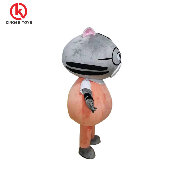 Kinqee Customized plush mascot costume movie game cartoon character mascot Custom cute cat Mascot Costume