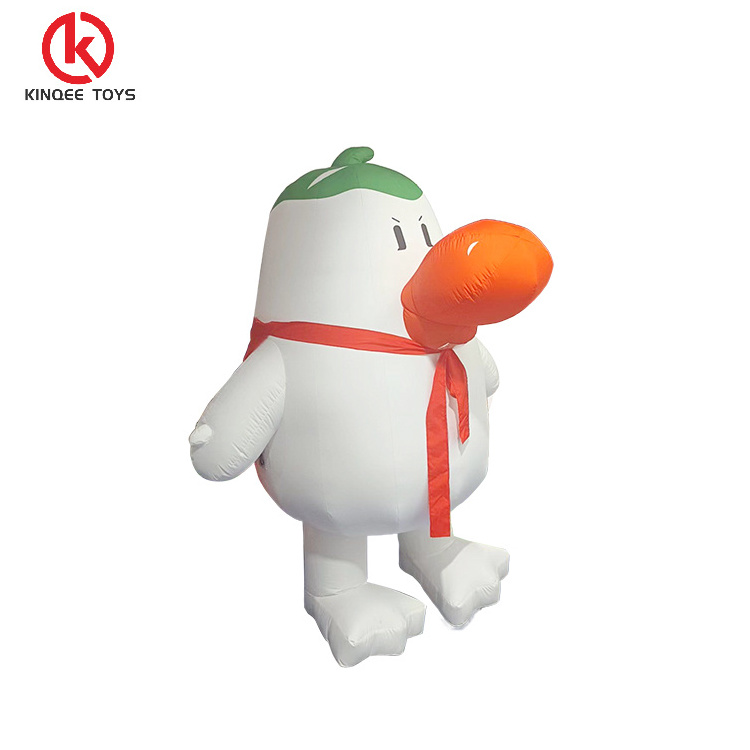 Kinqee Custom Plush mascot cosplay clothing Inflatable Penguin 2 m/2.6 m custom animal bird walking mascot Inflatable costume