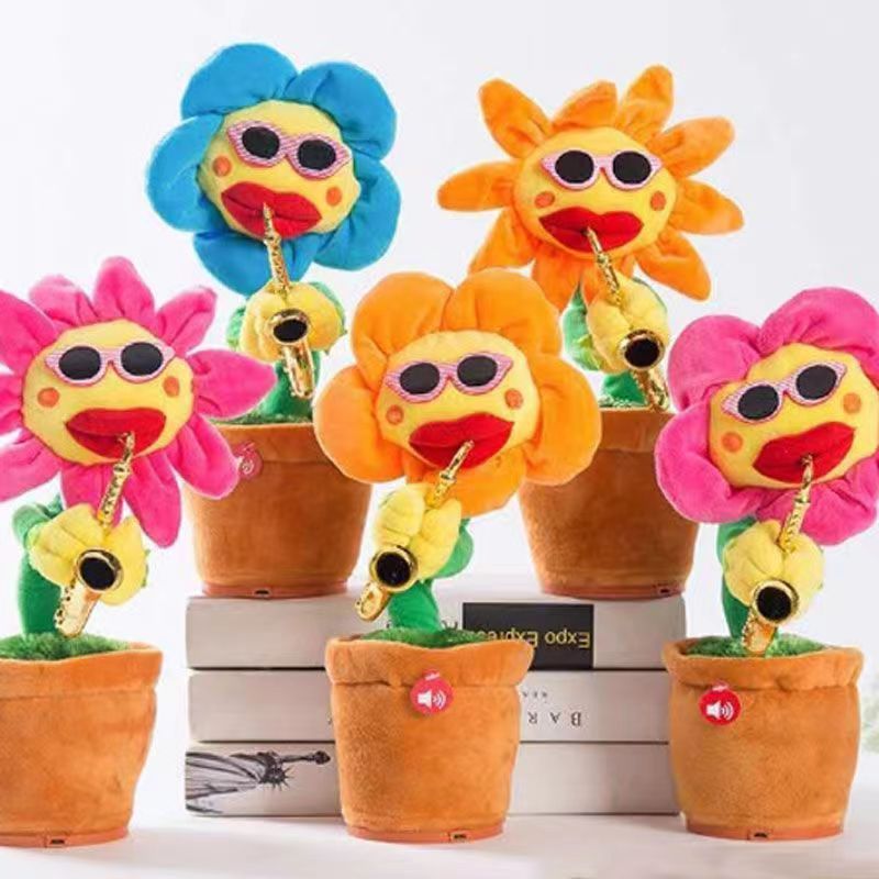 Music Toys Can Sing Record Learn Talk 120 Sings Dance Game Toy Bailarin Singing Back Talking Dancing sunflower