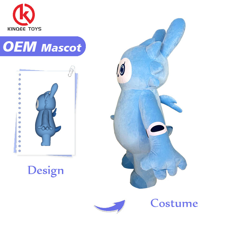 Kinqee Cheap Customized bunny mascot costume cartoon character High quality rabbit mascot costumes for adults