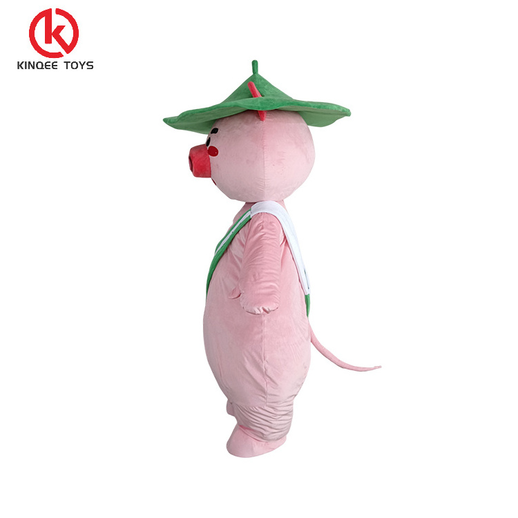 Kinqee Excellent Product Popular Party Dress Cute Animal Plush Pig Mascot Costume Custom Inflatable Giant Mascot Costume