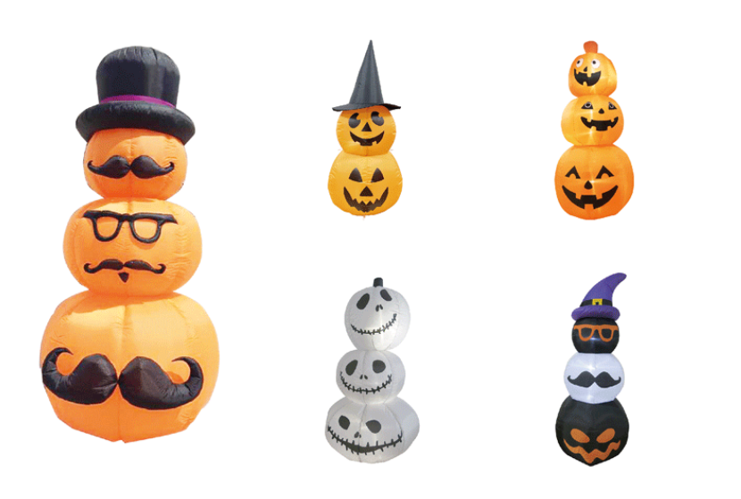 Manufacturer Wonderful Novelty Pumpkin Shape Led Inflatable Pumpkin Luminous Ghost Festival  Inflatable Halloween Pumpkin