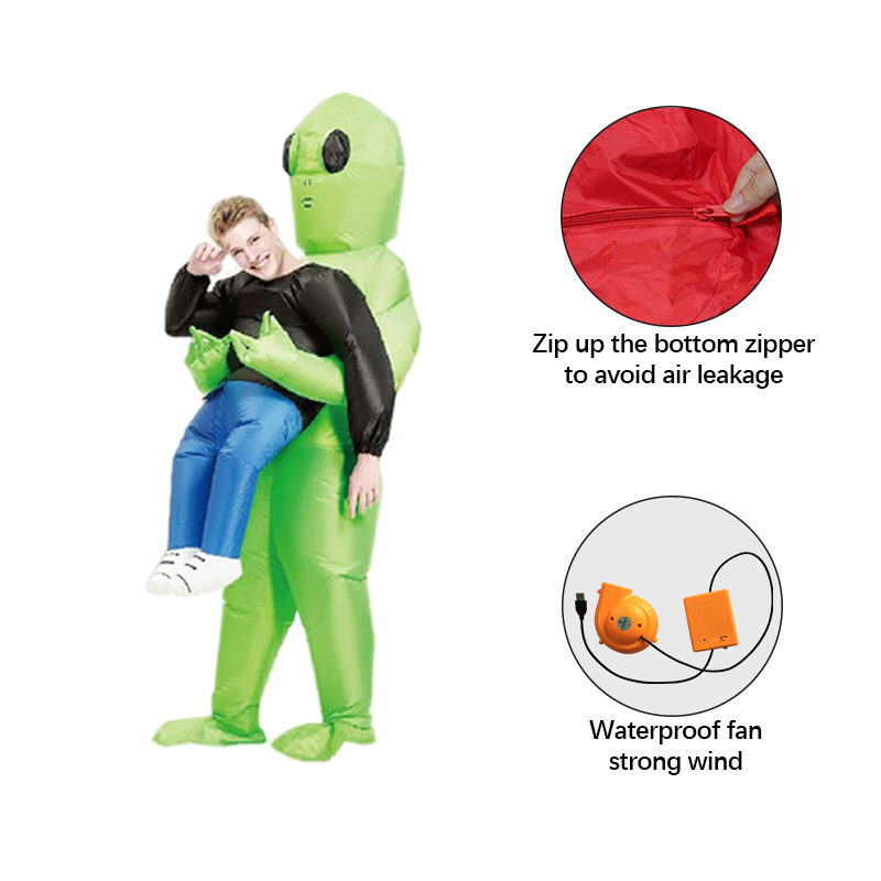 Funny Halloween Party Suppliers Wholesale Inflatable Alien Blow Up Custom Inflatable Halloween Costume For Adults